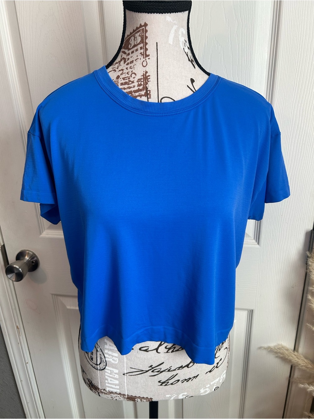 Blue Women's cropped tee